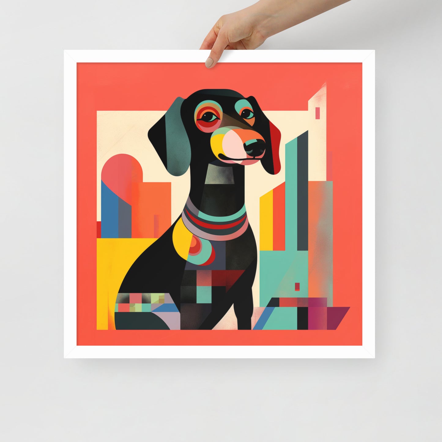 Framed Sausage Dog Poster